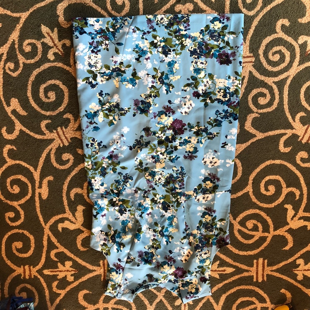 JJill blue floral shift dress